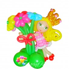 Букет з кульок Куколка в Короні Букет з кульок Куколка в Короні